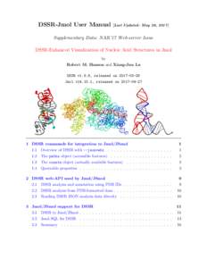 DSSR-Jmol User Manual  [Last Updated: May 26, Supplementary Data: NAR’17 Web-server Issue DSSR-Enhanced Visualization of Nucleic Acid Structures in Jmol