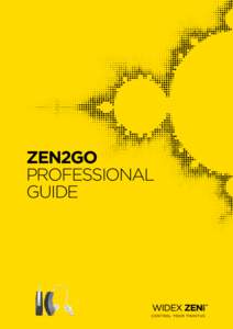 ZEN2GO professional GUIDE Product TAKING CONTROL OF TINNITUS