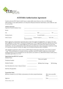 ACH Debit AuthorizationGary approved; Helen to reviewn