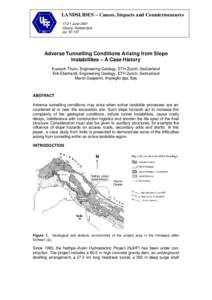 LANDSLIDES – Causes, Impacts and CountermeasuresJune 2001 Davos, Switzerland ppAdverse Tunnelling Conditions Arising from Slope