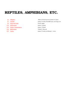 REPTILES, AMPHIBIANS, ETC. F-1 Alligators  Allan R. Woodward and Dennis N. David