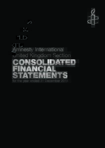 Amnesty International United Kingdom Section CONSOLIDATED FINANCIAL STATEMENTS