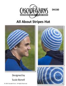 DK330  All About Stripes Hat Designed by Susie Bonell