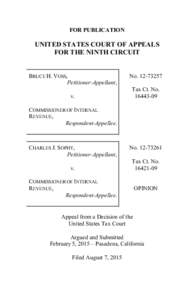 FOR PUBLICATION  UNITED STATES COURT OF APPEALS FOR THE NINTH CIRCUIT  BRUCE H. VOSS,