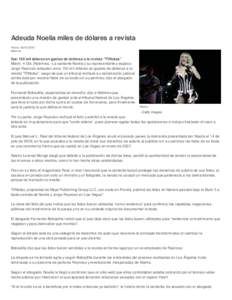 Adeuda Noelia miles de dólares a revista - Univision AmorFM