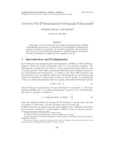 Polynomials / Classical orthogonal polynomials / Hermite polynomials / Distribution / Spectral theory of ordinary differential equations / Bernoulli polynomials / Mathematical analysis / Mathematics / Orthogonal polynomials