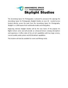 Microsoft Word - Skylight Studios - for concierge newsletter.docx