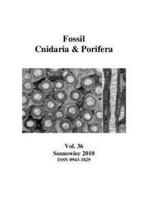 Fossil Cnidaria & Porifera Vol. 36 Sosnowiec 2010 ISSN[removed]