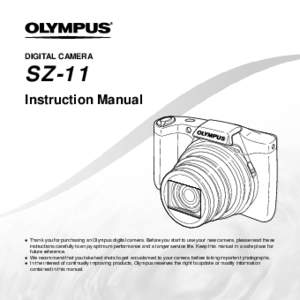 DIGITAL CAMERA  SZ-11 Instruction Manual