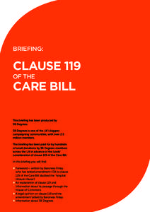 Briefing:  clause 119 of the  Care Bill