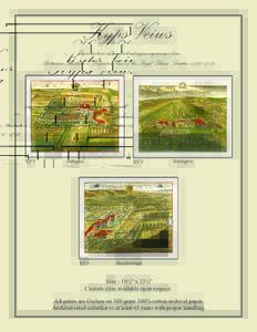 Kyps Veiws R Reproductions of hand-colored copper engravings from Britannia Illustrata or Perspective Views of the Royal Palaces, London, c1707-1715