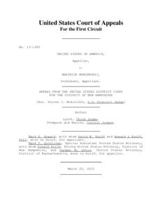 United States Court of Appeals For the First Circuit NoUNITED STATES OF AMERICA, Appellee,