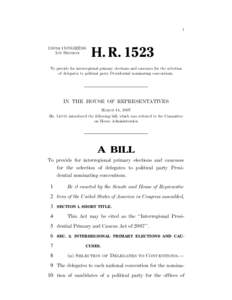 I  110TH CONGRESS 1ST SESSION  H. R. 1523
