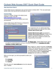 Microsoft Word - Outlook Web Access 2007 Quick Start Guide.doc