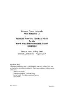 Western Power Plain Document