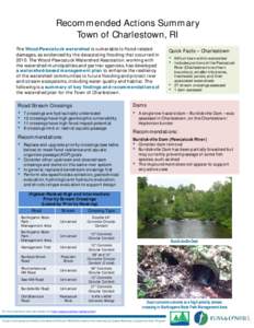 Wood-Pawcatuck Watershed Flood Resiliency Management Plan  August 2017 Recommended Actions Summary Town of Charlestown, RI