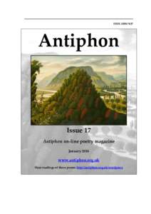 ISSNAntiphon Issue 17 Antiphon on-line poetry magazine