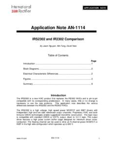 IRS2302 and IR2302 Comparison