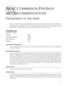 Microsoft Word - Chapter 1 Army Findings and Recommendations 31aug05-coh edit.doc