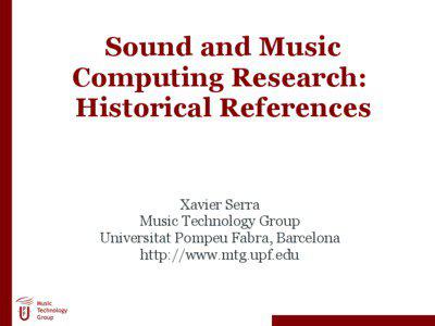 Sound and Music Computing Research: Historical References