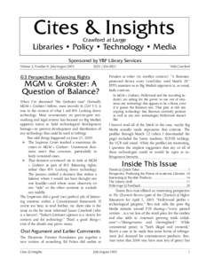 Cites & Insights 5:9: July/August 2005