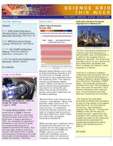 About SGTW | Subscribe | Archive | Contact SGTW  January 11, 2006 Calendar/Meetings