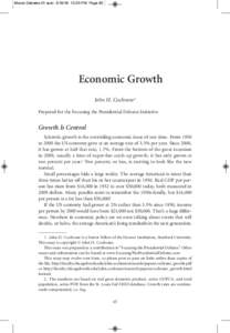 Moore Debates 01 auto:35 PM Page 65  Economic Growth John H. Cochrane1 Prepared for the Focusing the Presidential Debates Initiative