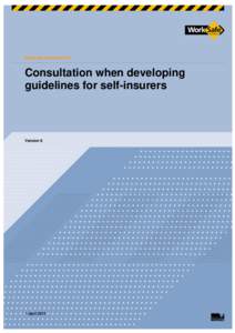 External Guideline #17  Consultation when developing guidelines for self-insurers  Version 6