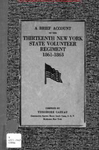 Central Library of Rochester and Monroe County · Historic Monographs Collection  A BRIEF ACCOUNT OF THE  THIRTEENTH NEW YORK