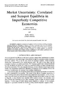 Market Uncertainty: Correlated and Sunspot Equilibria in Imperfectly Competitive Economies