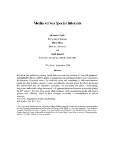 Microsoft Word - Media versus Special Interests.doc