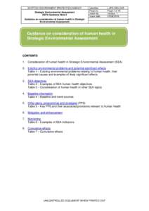 Natural environment / Sustainability / Environmental management / Technology assessment / Environmental impact assessment / Pollution / Scottish Environment Protection Agency / Strategic Environmental Assessment / Soil contamination / Air pollution / Risk assessment / Health effect