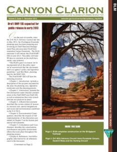 BLM  Canyon Clarion DOMINGUEZ-ESCALANTE NATIONAL CONSERVATION AREA & DOMINGUEZ CANYON WILDERNESS PLANNING NEWSLETTER  Volume 2, Issue 4 • December 2012