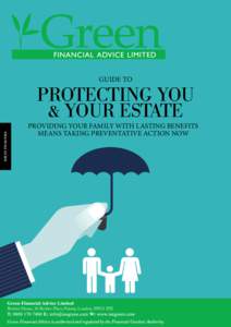 GUIDE TO  PROTECTING YOU & YOUR ESTATE  FINANCIAL GUIDE