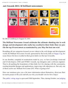 .net Awards 2011: 10 brilliant newcomers | Feature | .net magazine[removed]:24 AM .net Awards 2011: 10 brilliant newcomers