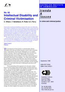 Intellectual disability and criminal victimisation