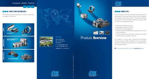 Innovative Motion Control  THREE CORE BUSINESSES about etel