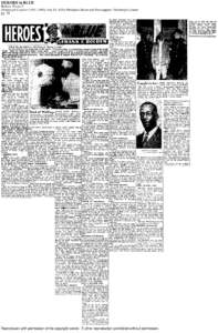HEROES in BLUE Bolden, Frank E Pittsburgh Courier); Oct 15, 1955; ProQuest Historical Newspapers: Pittsburgh Courier pg. 20  Reproduced with permission of the copyright owner. Further reproduction prohibited w