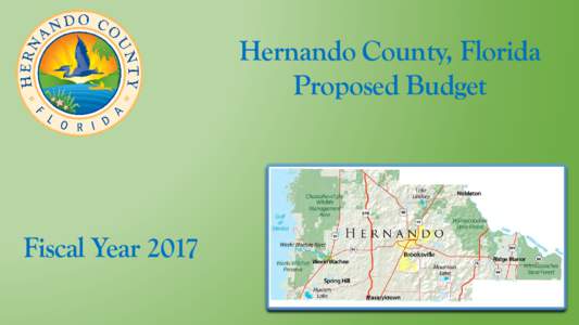 Hernando County, Florida Proposed Budget Fiscal Year 2017  Introduction
