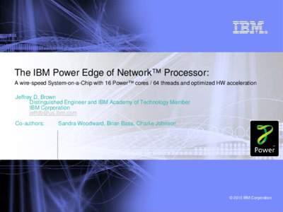 Power Edge of Network(tm) Processor