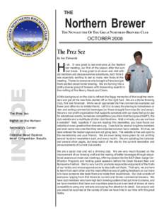 THE  Northern Brewer THE NEWSLETTER OF THE GREAT NORTHERN BREWERS CLUB