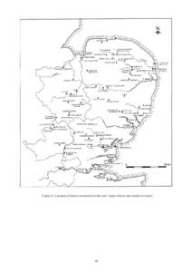 Figure 8 Location of places mentioned in the text: Anglo-Saxon and medieval (rural)  46