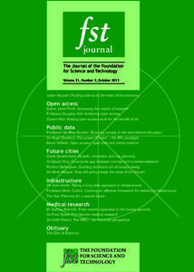 fst  journal The Journal of the Foundation for Science and Technology