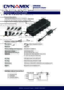 SPN90W  Universal AC Adapter PRODUCT SPECIFICATION