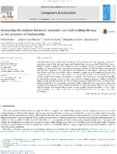 Measuring the relation between computer use and reading literacy in&nbsp;the presence of endogeneity
