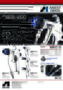 Multi Spray Guns SERIES  MSGS-200 combines the advantages of airless technology (speed, low overspray) with the advantages of conventional technology (excellent ﬁnishing) resulting in a product with high transfer efﬁ