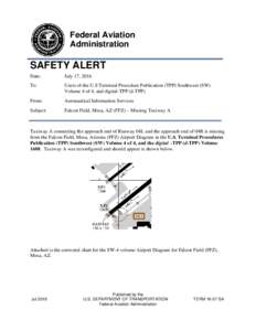 Federal Aviation Administration SAFETY ALERT Date: