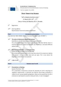 EUROPEAN COMMISSION Directorate-General for Communications Networks, Content and Technology Task Force Legislation Team (eIDAS) DRAFT ANNOTATED AGENDA 