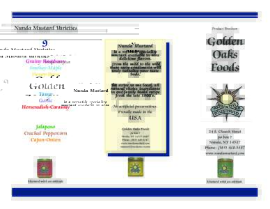 Nunda Mustard Varieties  Product Brochure 9