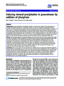 Wright et al. Geochemical Transactions 2011, 12:8 http://www.geochemicaltransactions.com/contentRESEARCH ARTICLE  Open Access